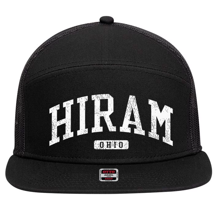 Hiram Ohio Oh Js03 College University Style 7 Panel Mesh Trucker Snapback Hat