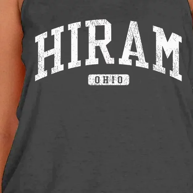 Hiram Ohio Oh Js03 College University Style Women's Knotted Racerback Tank