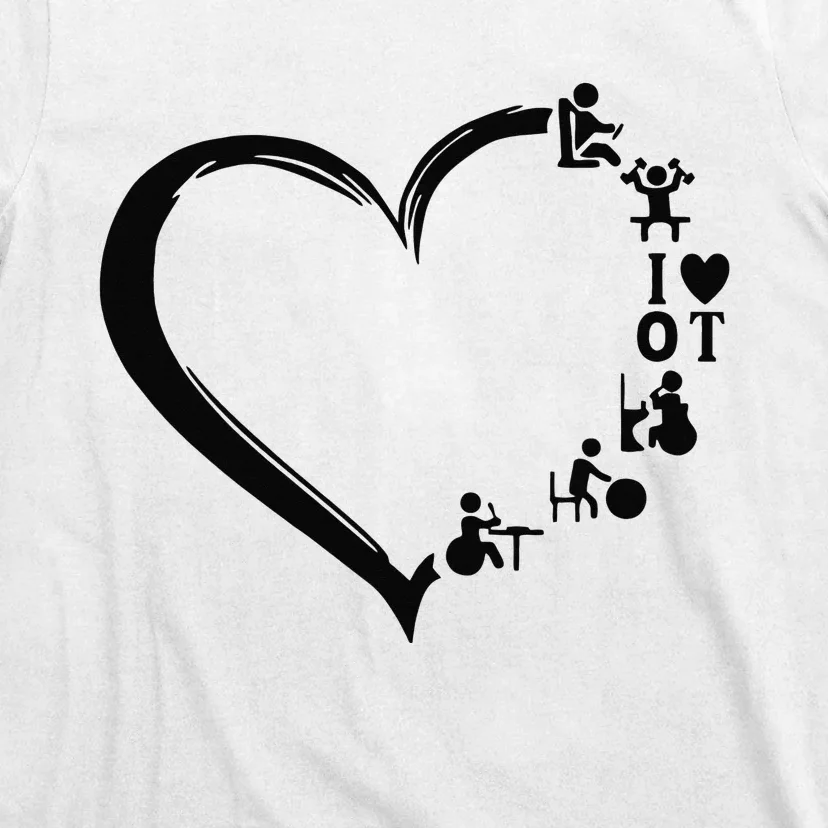 Heart OT Occupational Therapy Funny Therapist Assistant T-Shirt