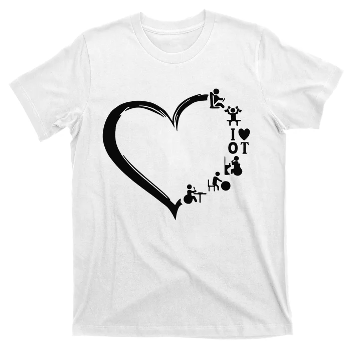 Heart OT Occupational Therapy Funny Therapist Assistant T-Shirt