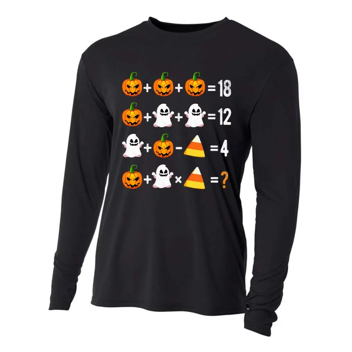 Halloween Order Of Operations Math Halloween Teacher Pumpkin Cooling Performance Long Sleeve Crew