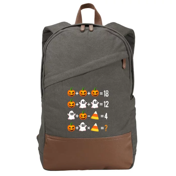 Halloween Order Of Operations Math Halloween Teacher Pumpkin Cotton Canvas Backpack