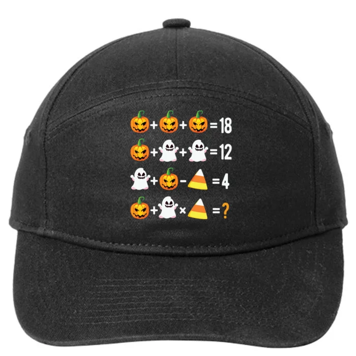 Halloween Order Of Operations Math Halloween Teacher Pumpkin 7-Panel Snapback Hat