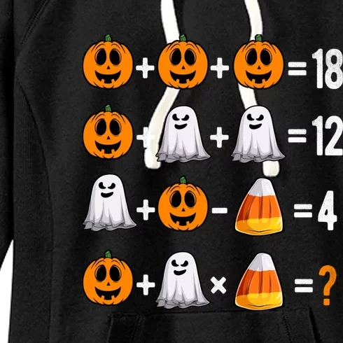 Halloween Order Of Operations Quiz Math Teacher Pumpkin Women's Fleece Hoodie