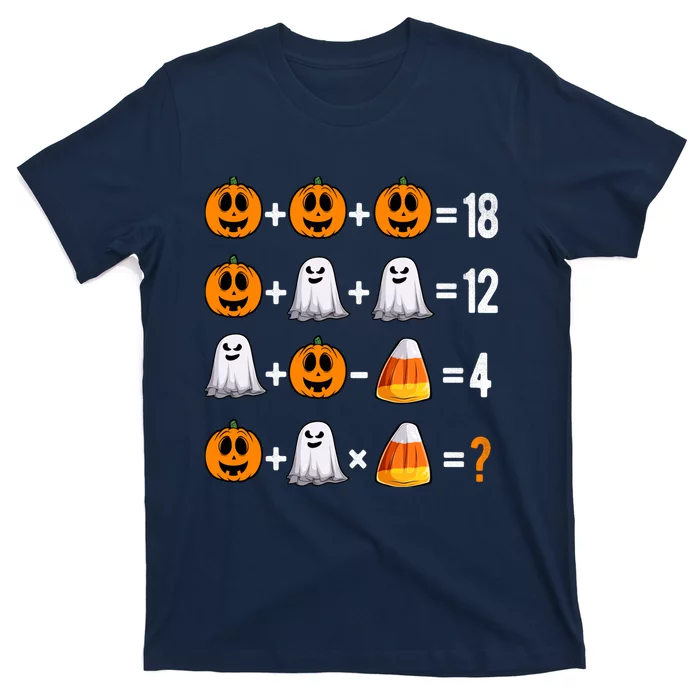 Halloween Order Of Operations Quiz Math Teacher Pumpkin T-Shirt