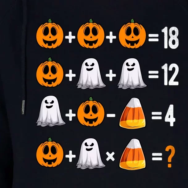 Halloween Order Of Operations Quiz Math Teacher Pumpkin Womens Funnel Neck Pullover Hood