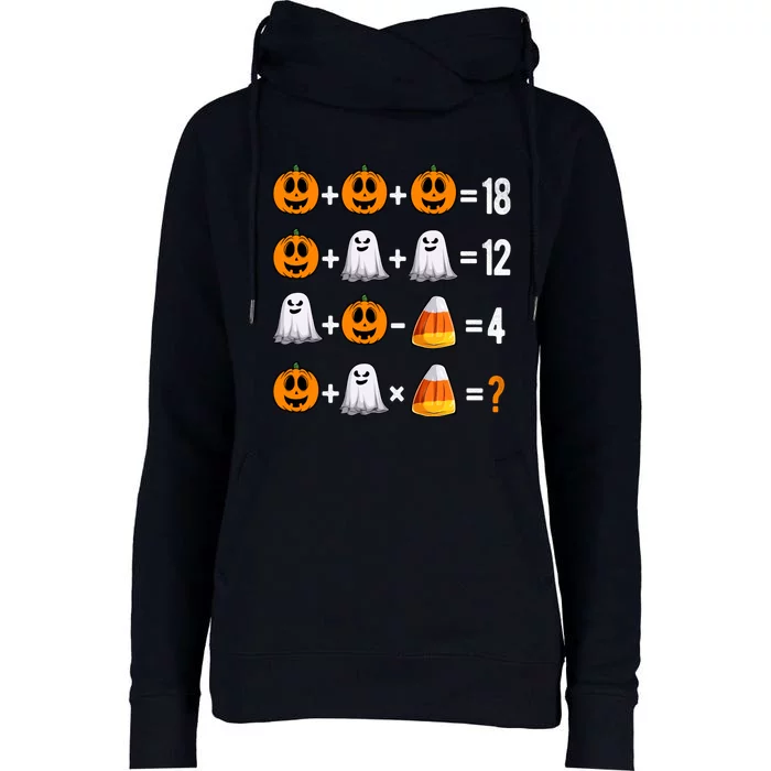 Halloween Order Of Operations Quiz Math Teacher Pumpkin Womens Funnel Neck Pullover Hood