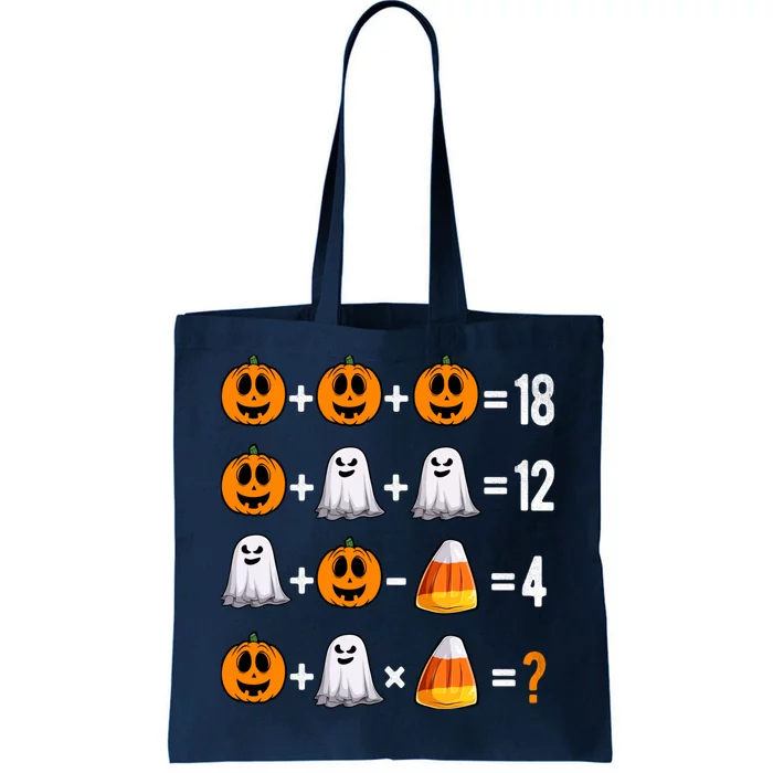 Halloween Order Of Operations Quiz Math Teacher Pumpkin Tote Bag