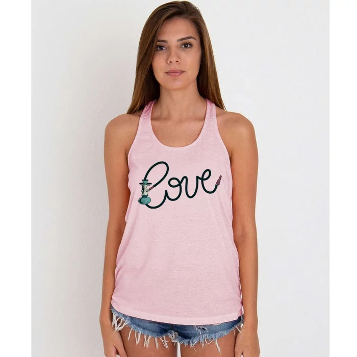 Hookah Love Women's Knotted Racerback Tank