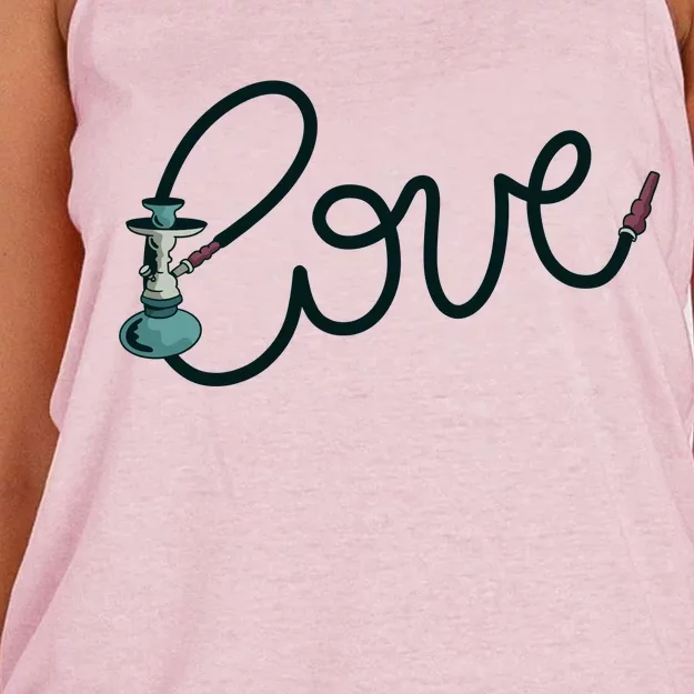 Hookah Love Women's Knotted Racerback Tank