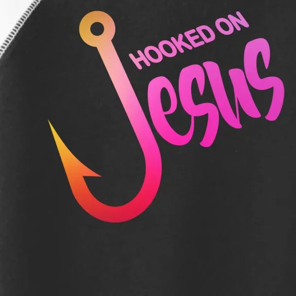 Hooked On Jesus Fish Hook Toddler Fine Jersey T-Shirt