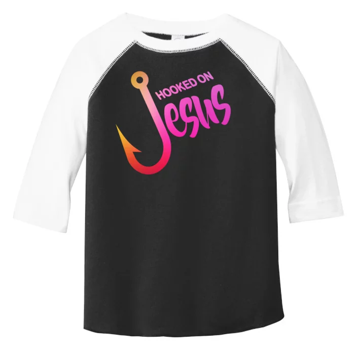 Hooked On Jesus Fish Hook Toddler Fine Jersey T-Shirt