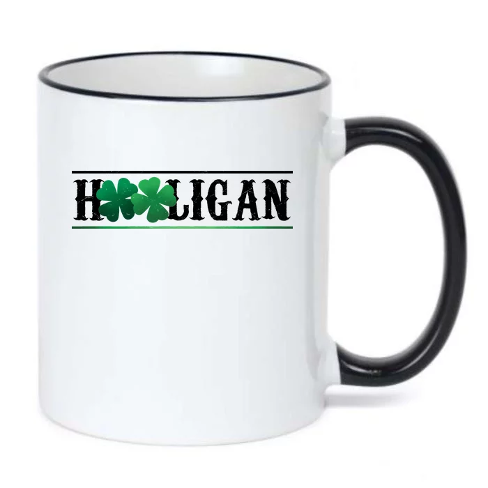 Hooligan Irish Clover St. Patrick's Day Black Color Changing Mug