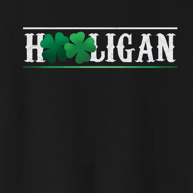 Hooligan Irish Clover St. Patrick's Day Women's Crop Top Tee