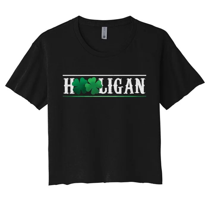 Hooligan Irish Clover St. Patrick's Day Women's Crop Top Tee