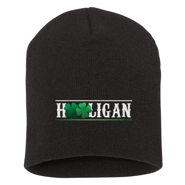 Hooligan Irish Clover St. Patrick's Day Short Acrylic Beanie