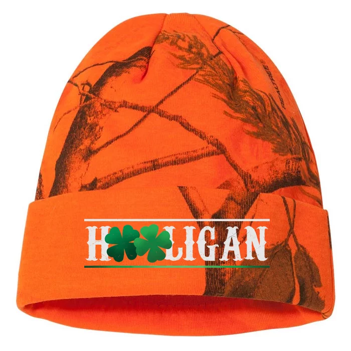 Hooligan Irish Clover St. Patrick's Day Kati - 12in Camo Beanie