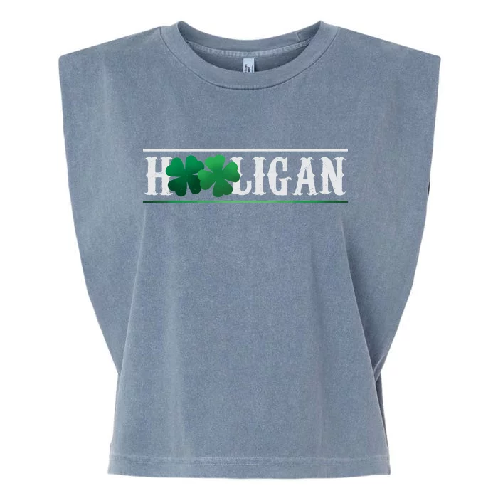 Hooligan Irish Clover St. Patrick's Day Garment-Dyed Women's Muscle Tee