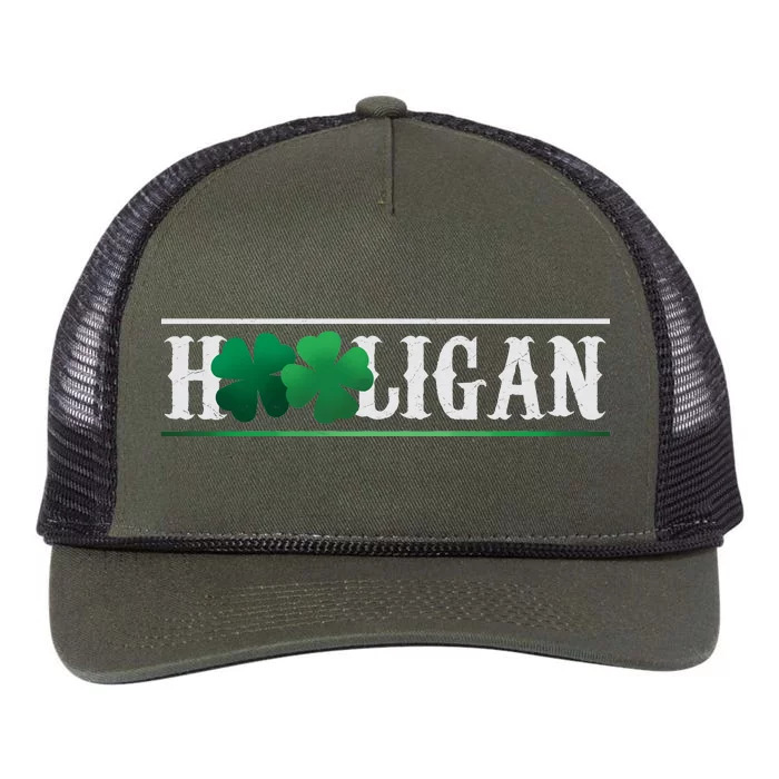 Hooligan Irish Clover St. Patrick's Day Retro Rope Trucker Hat Cap