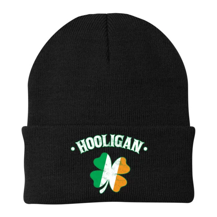 Hooligan Shamrock Ireland Flag Knit Cap Winter Beanie