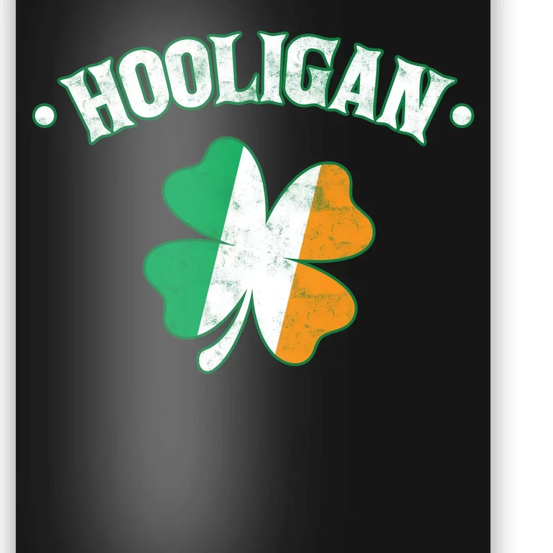 Hooligan Shamrock Ireland Flag Poster