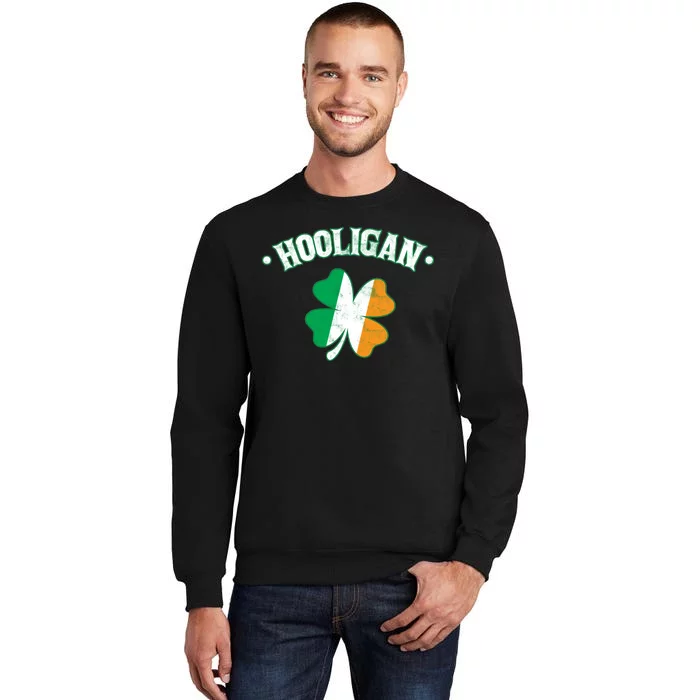 Hooligan Shamrock Ireland Flag Tall Sweatshirt