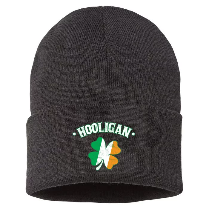 Hooligan Shamrock Ireland Flag Sustainable Knit Beanie