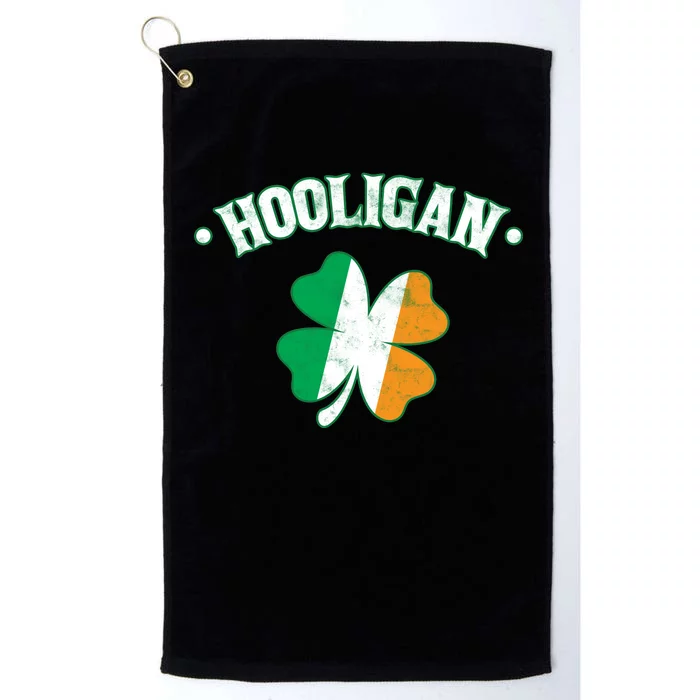 Hooligan Shamrock Ireland Flag Platinum Collection Golf Towel