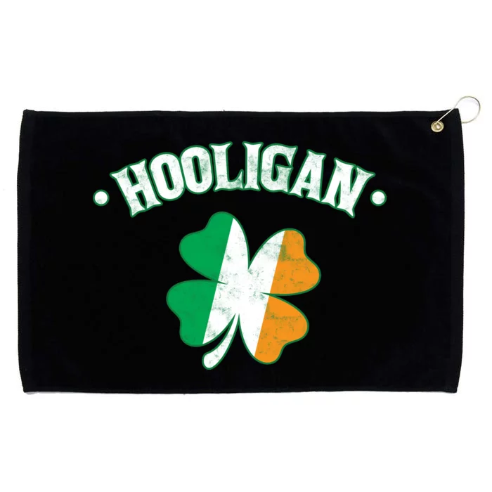 Hooligan Shamrock Ireland Flag Grommeted Golf Towel