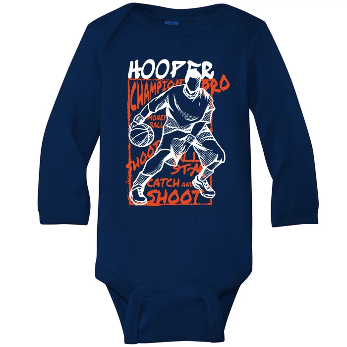 Hooper Basketball Pro Baby Long Sleeve Bodysuit