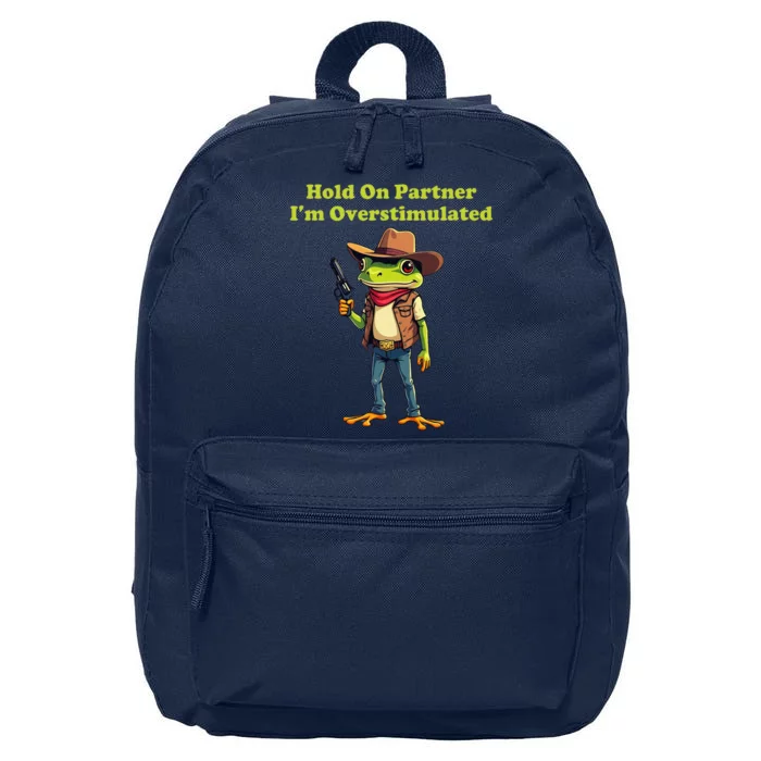 Hold On Partner IM Overstimulated Cow Frog 16 in Basic Backpack