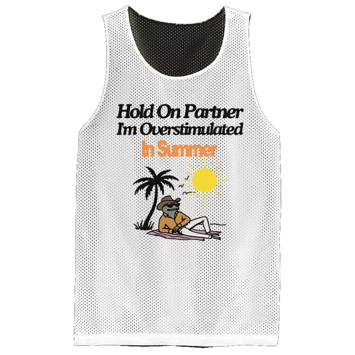 Hold On Partner IM Overstimulated Cow Frog In Summer Mesh Reversible Basketball Jersey Tank