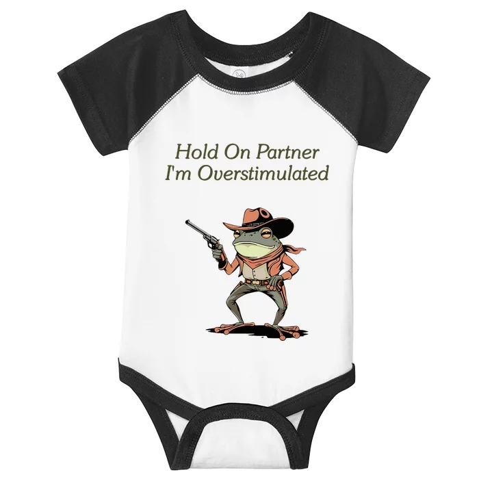 Hold On Partner IM Overstimulated Frog Infant Baby Jersey Bodysuit