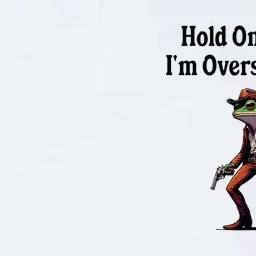 Hold On Partner IM Overstimulated Cow Frog Softstyle Adult Sport Polo