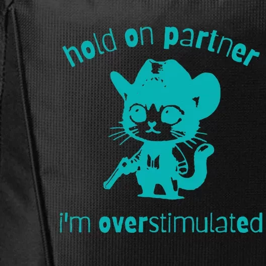 Hold On Partner IM Overstimulated Cat City Backpack