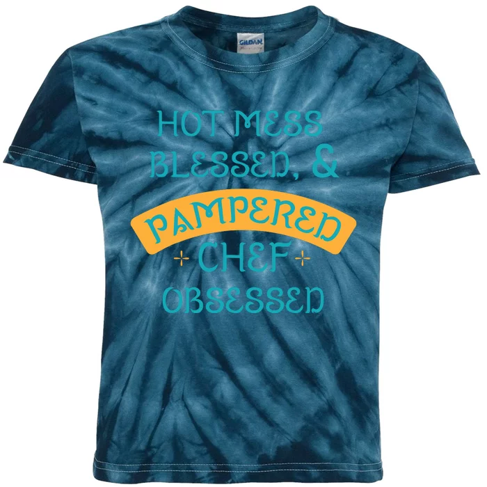 Hot Obsessed Pampered Chef Cook T Kids Tie-Dye T-Shirt