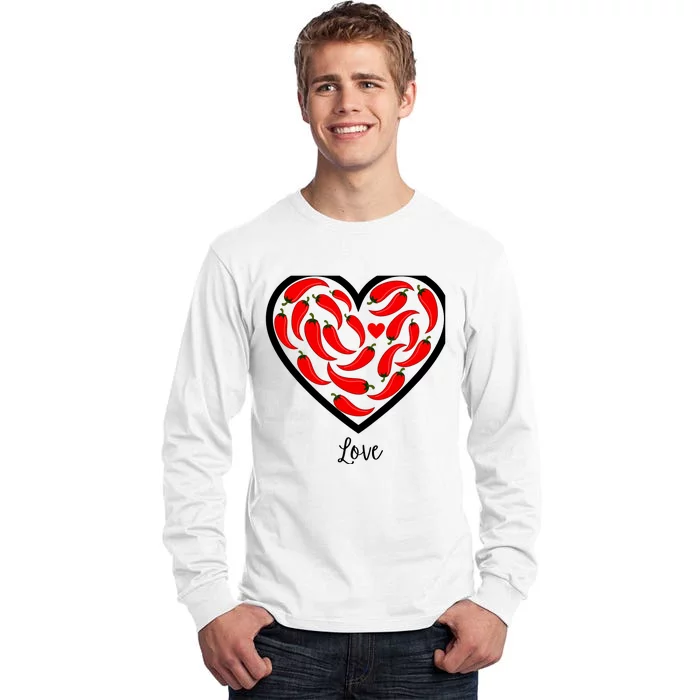 Heart Of Peppers Tall Long Sleeve T-Shirt