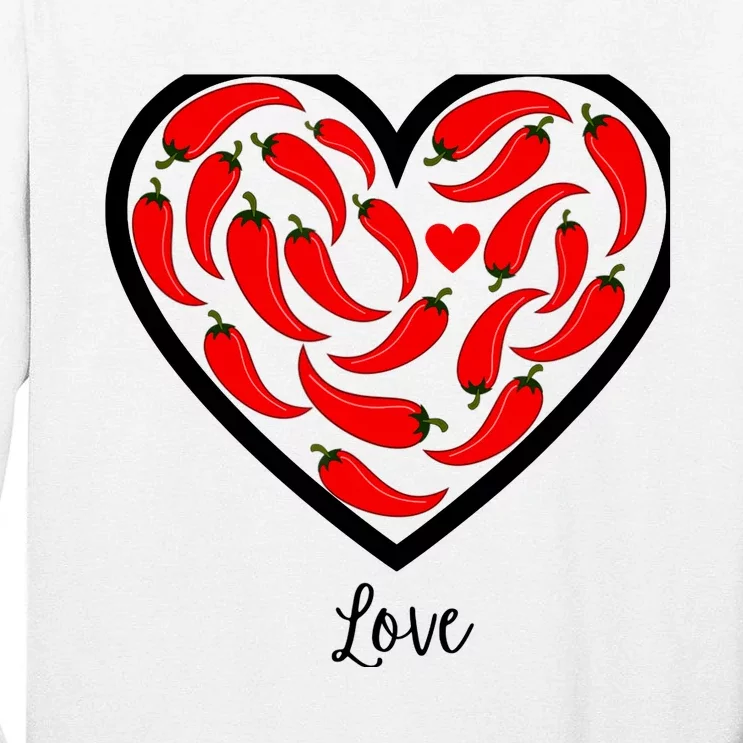 Heart Of Peppers Tall Long Sleeve T-Shirt