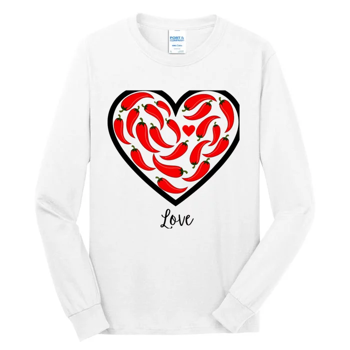 Heart Of Peppers Tall Long Sleeve T-Shirt