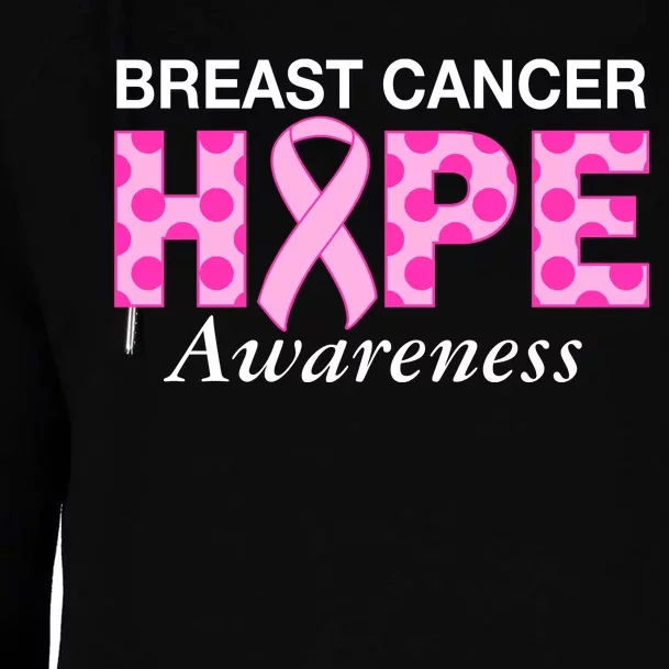 Hope Breast Cancer Awaraness Womens Funnel Neck Pullover Hood