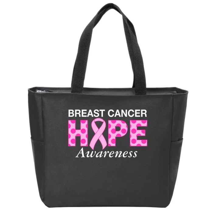 Hope Breast Cancer Awaraness Zip Tote Bag