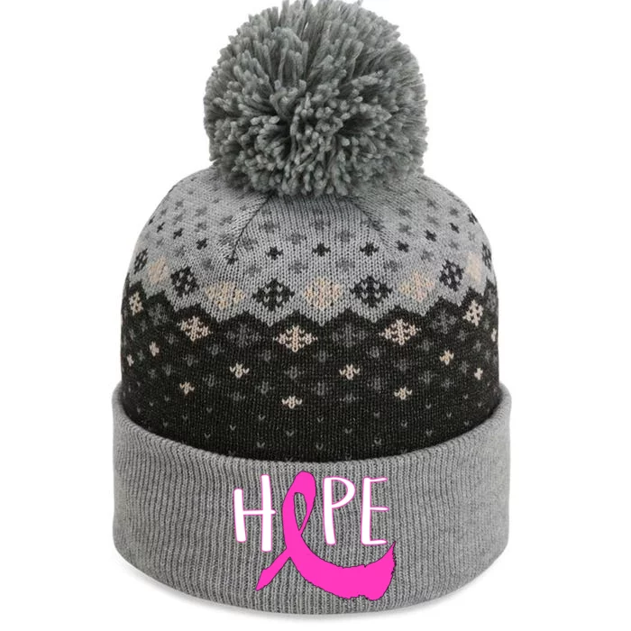 Hope Breast Cancer Awareness Logo The Baniff Cuffed Pom Beanie