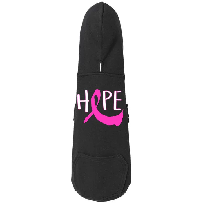 Hope Breast Cancer Awareness Logo Doggie 3-End Fleece Hoodie