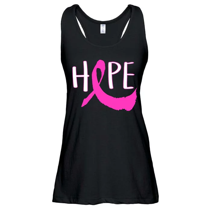 Hope Breast Cancer Awareness Logo Ladies Essential Flowy Tank