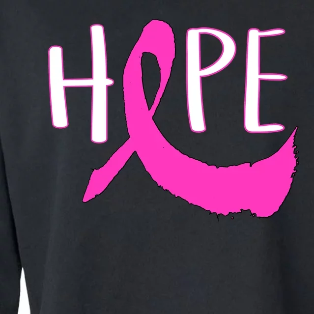 Hope Breast Cancer Awareness Logo Cropped Pullover Crew