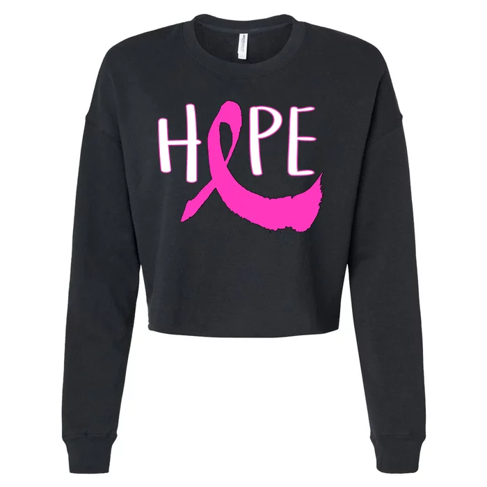 Hope Breast Cancer Awareness Logo Cropped Pullover Crew