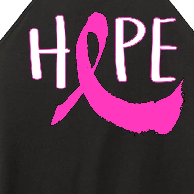 Hope Breast Cancer Awareness Logo Women’s Perfect Tri Rocker Tank