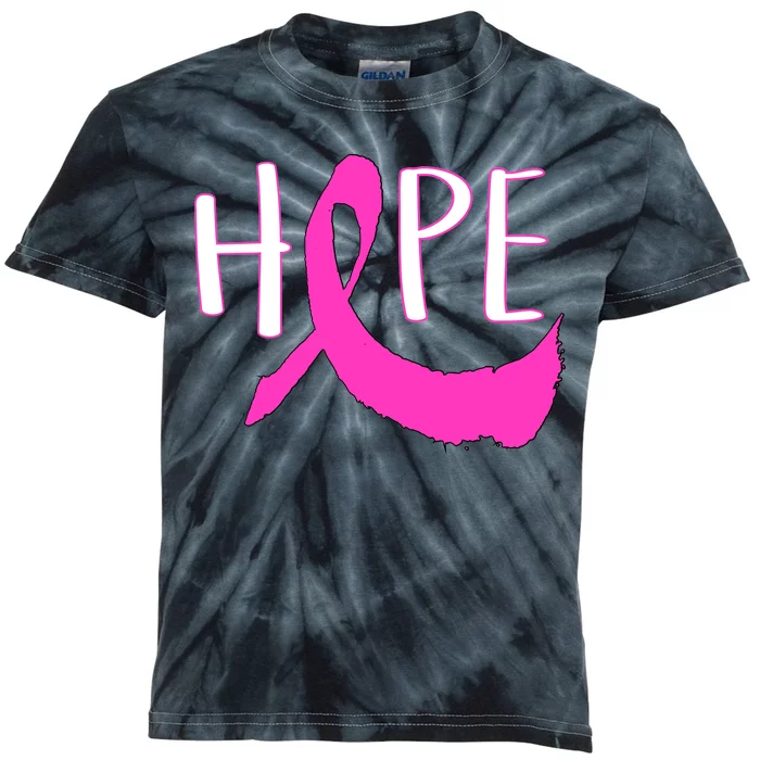 Hope Breast Cancer Awareness Logo Kids Tie-Dye T-Shirt