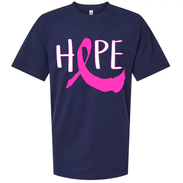 Hope Breast Cancer Awareness Logo Sueded Cloud Jersey T-Shirt