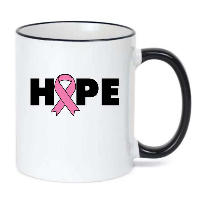 Hope Breast Cancer Awareness Ribbon Black Color Changing Mug